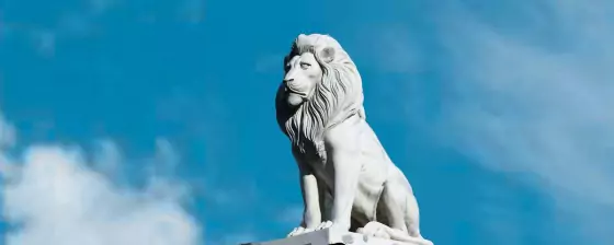 image of a lion statue